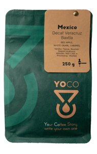 Kawa ziarnista YoCo Coffee Mexico Decaf Vercruz Espresso 250g - opinie w konesso.pl