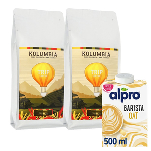 ZESTAW - Kawa ziarnista Trip Coffee Kolumbia 2x1kg + ALPRO Barista Oat - Owsiany 500 ml - opinie w konesso.pl