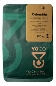Kawa ziarnista YoCo Coffee Colombia Monteblanco Filtr 250g - opinie w konesso.pl