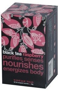 Czarna herbata Vintage Teas Black Tea Raspberry - 30x1,5g - opinie w konesso.pl