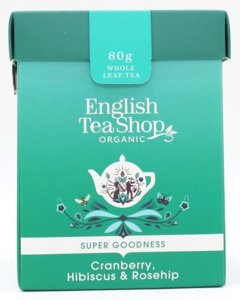 Ziołowa herbata English Tea Shop Cranberry Rosehip Hibiscus 80g - opinie w konesso.pl