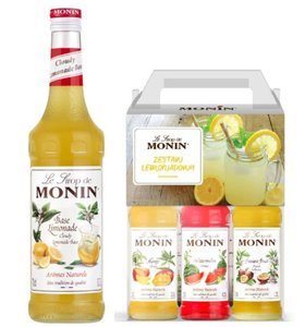 Syrop Cloudy Lemonade Base MONIN 0,7L + Zestaw Lemoniadowy 3x250ml - opinie w konesso.pl