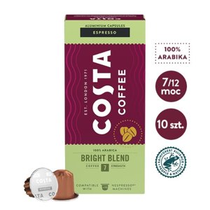 Kawa w kapsułkach Costa Coffee The Bright Blend kompatybilne z ekspresami Nespresso®* - 10 szt. - opinie w konesso.pl
