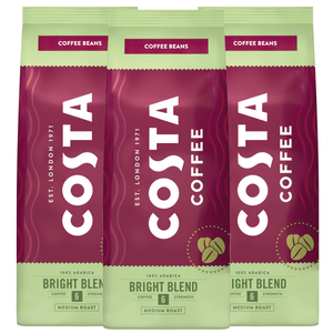 ZESTAW - Kawa ziarnista Costa Coffee Bright Blend 3x500g - opinie w konesso.pl