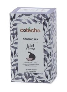 Herbata czarna Cotecho Organic Earl Grey 20x1,5g - opinie w konesso.pl