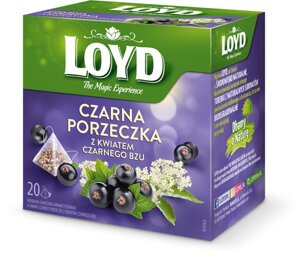 Herbata Loyd Czarna porzeczka z kwiatem czarnego bzu 20x2g - opinie w konesso.pl