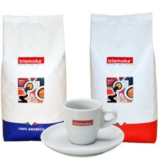 Zestaw 2kg kawy ziarnistej Trismoka + filiżanka do kawy espresso  - opinie w konesso.pl