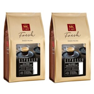 ZESTAW - Kawa ziarnista MK Cafe Fresh Espresso 2x1kg - opinie w konesso.pl