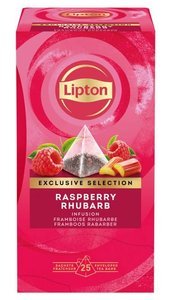 Herbata Lipton Exclusive Selection Raspberry Rhubarb 25x1,8g - opinie w konesso.pl