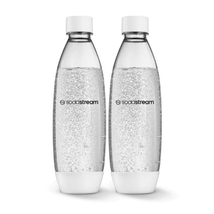 Butelki na wodę SodaStream Fuse 1l - Białe dwupak - opinie w konesso.pl