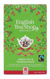 Zielona herbata English Tea Shop Green Tea Pomegranate 20x2g - opinie w konesso.pl