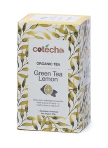 Herbata zielona Cotecho Organic Green Lemon 20x1,5g - opinie w konesso.pl
