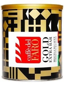 Kawa mielona Caffe del Faro Gold Extra Bar 250g - opinie w konesso.pl
