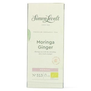 Ziołowa herbata Simon Levelt Organic Moringa Ginger 20x1,75g - opinie w konesso.pl
