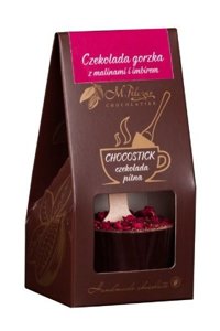 Chocostick M.Pelczar Chocolatier - Czekolada gorzka z nutą maliny i imbiru 60g - opinie w konesso.pl