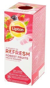 Czarna aromatyzowana herbata Lipton Classic Forest Fruits 25x1,6g - opinie w konesso.pl