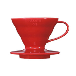 Ceramiczny Drip Hario V60-01 - Czerwony - opinie w konesso.pl