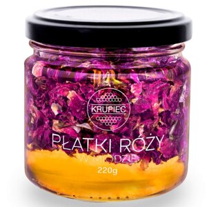 Płatki róży w miodzie Krupiec 220g - opinie w konesso.pl
