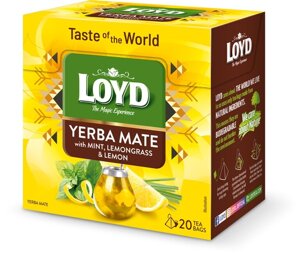 Herbata Loyd Taste of the World Yerba Mint, Lemongrass & Lemon 20x1,7g - opinie w konesso.pl
