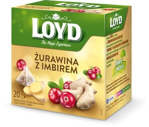 Herbata owocowa Loyd Żurawina z imbirem 20x2g - opinie w konesso.pl