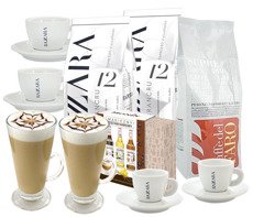 Zestaw 3kg kawy ziarnistej do ekspresu + syropy do kawy, filiżanki i szklanki - opinie w konesso.pl