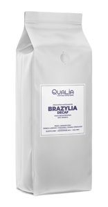 Kawa ziarnista Qualia Brazylia Decaf 1kg - bezkofeinowa - NIEDOSTĘPNY - opinie w konesso.pl