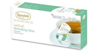 Ziołowa herbata Ronnefeldt Leaf Cup Refreshing Mint 15x1,2g - opinie w konesso.pl