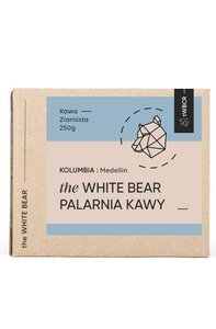 Kawa ziarnista The White Bear Kolumbia Medellin 250g - opinie w konesso.pl