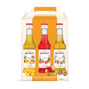 OUTLET - Lemoniadowy zestaw syropów Monin 3x250 ml - mango, arbuz, marakuja - opinie w konesso.pl