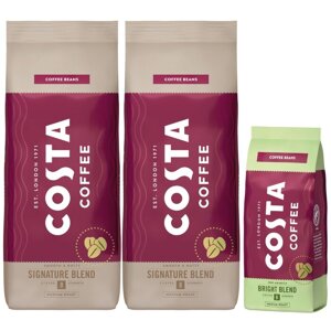 ZESTAW - Kawa ziarnista Costa Coffee Signature Blend zestaw 2x1kg + Costa Coffee Bright Blend 200g - opinie w konesso.pl