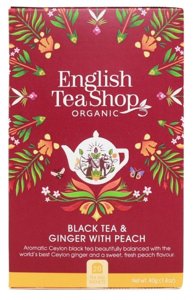 Czarna herbata English Tea Shop Black Tea Ginger With Peach 20x2g - opinie w konesso.pl