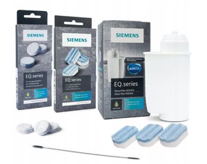 Zestaw filtry + tabletki czyszczące + tabletki odkamieniające Siemens TZ80004A - opinie w konesso.pl