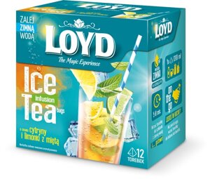 Herbata Loyd Ice Tea o smaku cytryny z limonką i miętą 12x2,5g - opinie w konesso.pl