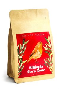 Kawa ziarnista Świeżo Palona Ethiopia Gora Kone Natural 250g - NIEDOSTĘPNY - opinie w konesso.pl