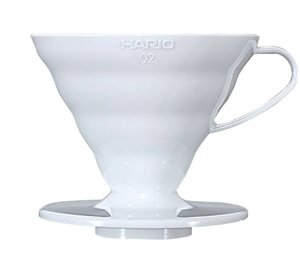 Plastikowy Drip Hario V60-02 - Biały - opinie w konesso.pl