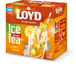 Herbata  Loyd Ice Tea o smaku jabłka z ananasem 12x2,5g - opinie w konesso.pl