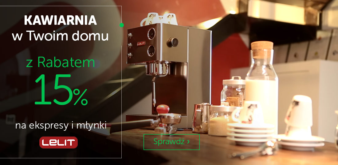 Baner z rabatem na ekspresy Lelit