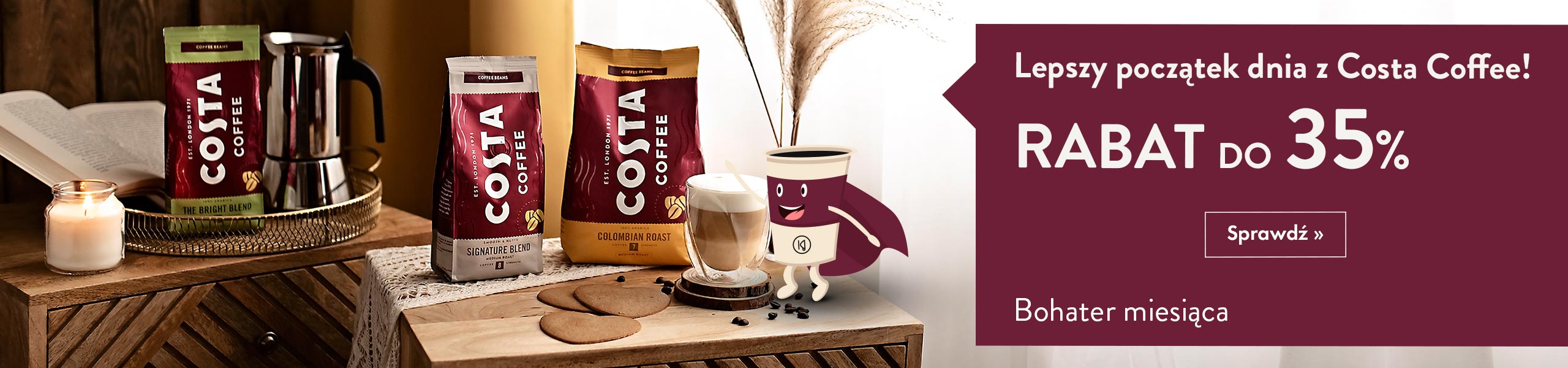 Kawy Costa Coffee z rabatem taniej nawet 35%