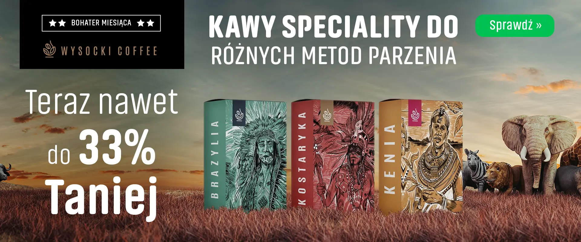 Kawy Speciality Wysocki Coffee teraz nawet do 33% Taniej 