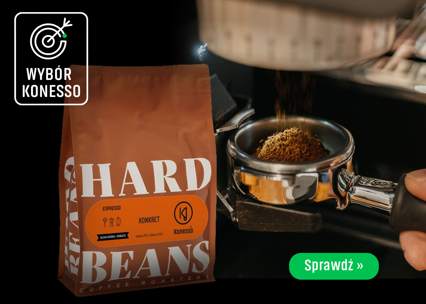Kawa ziarnista Hard Beans Konkret Konesso 1kg