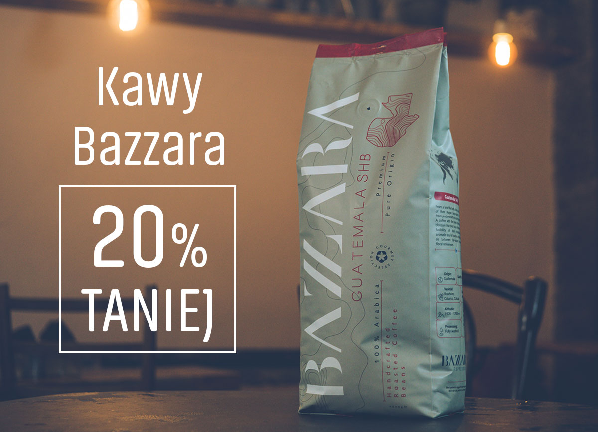 Kawy Bazzara 20% Taniej