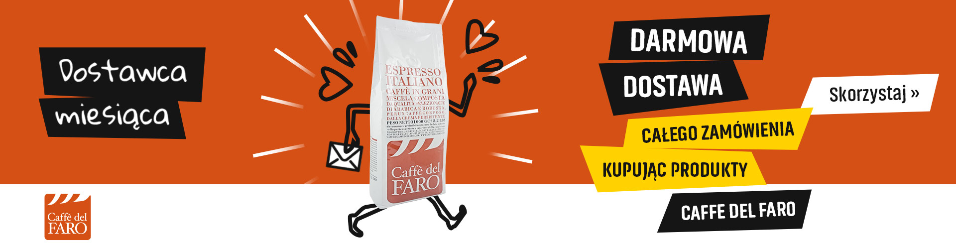 Darmowa Dostawa kupując produkty palarni Caffe Del Faro