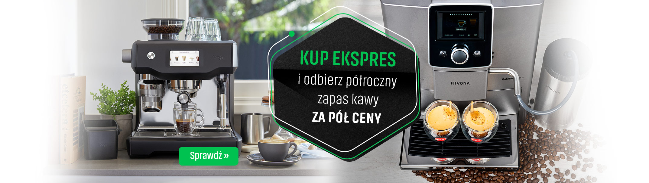 Kup ekspres i odbierz półroczny zapas kawy za pół ceny