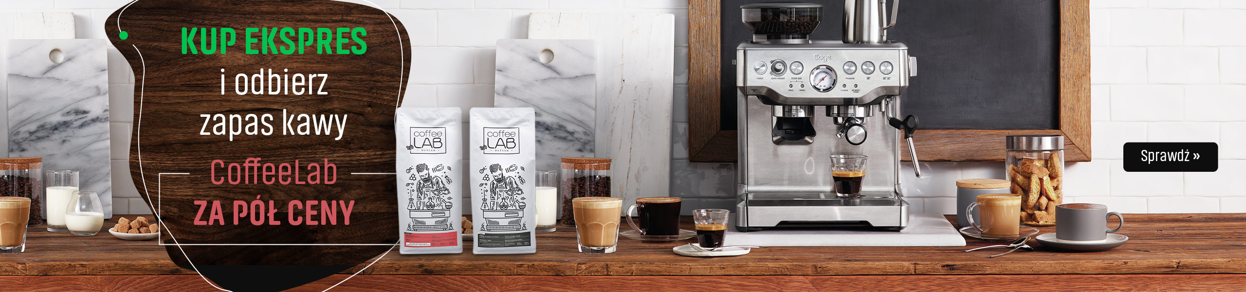 Kup ekspres i odbierz zapas kawy Coffee Lab za pół ceny