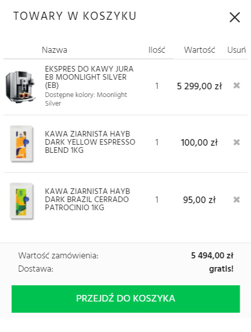 2. Dodaj do koszyka wybrane kawy
                                                                    objęte promocją