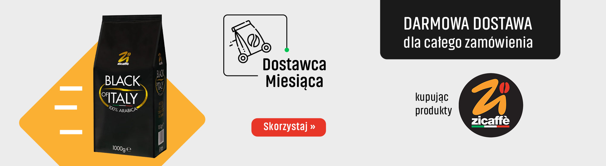 Darmowa Dostawa kupując produkty palarni Zicaffe