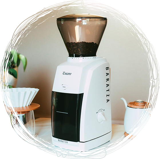 Młynek do kawy Bartza Encore biały