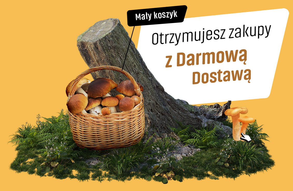 Mały koszykz Grzybami - otrzymujesz darmowa dostawę