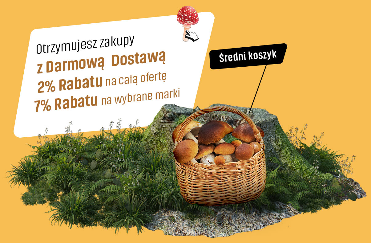 Średni koszyk z Grzybami - otrzymujesz darmową dostawę