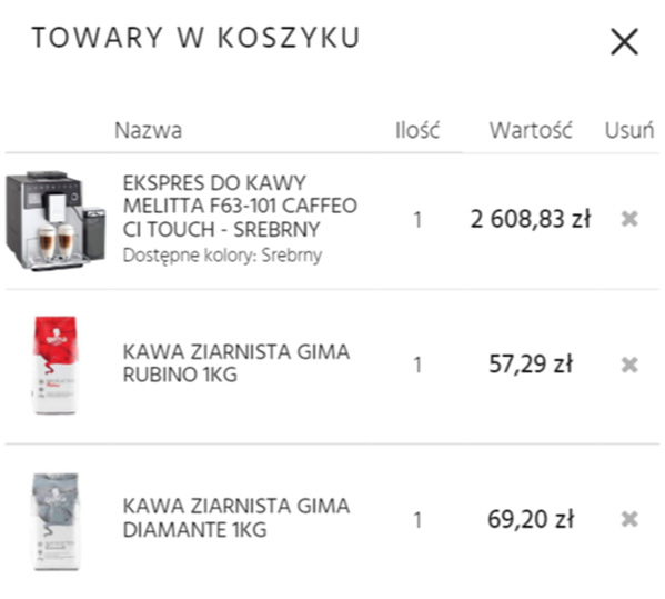 2. Dodaj do koszyka wybrane kawy
				objęte promocją
